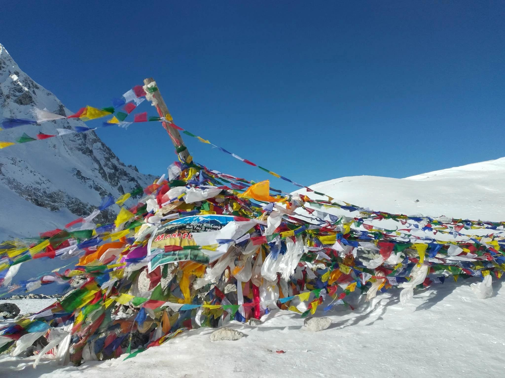 Larkya La Pass in Manaslu Circuit Trek Route