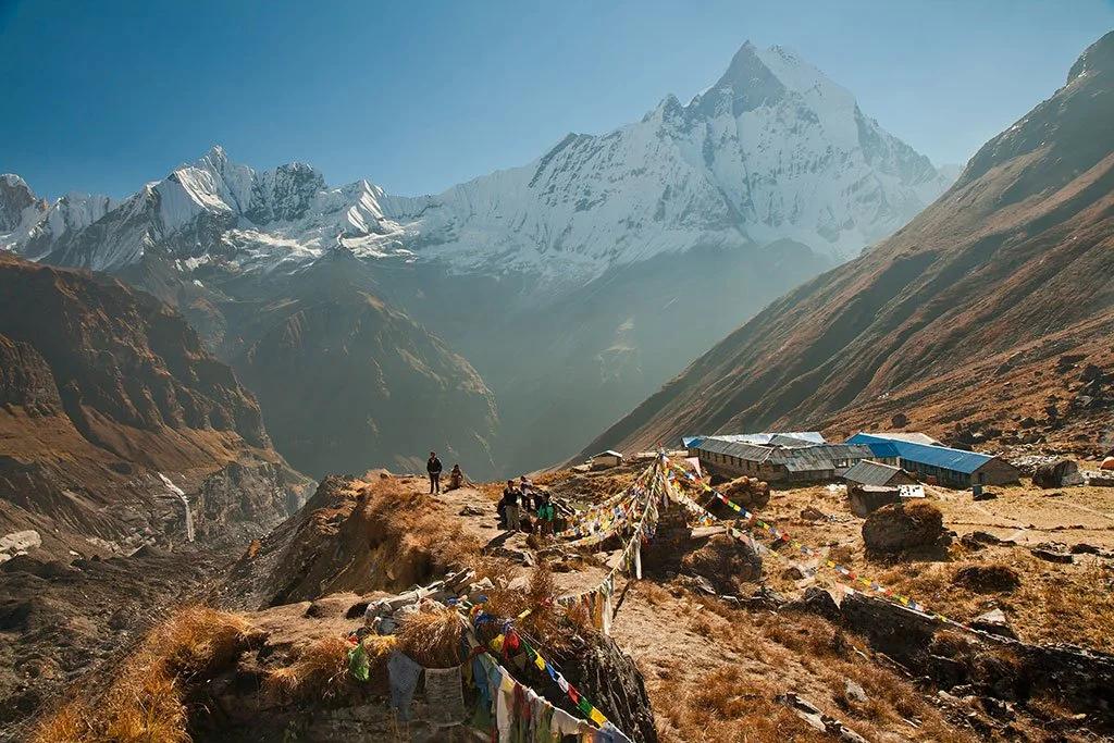 Beautiful landcape of nepal seen when trekking in nepal