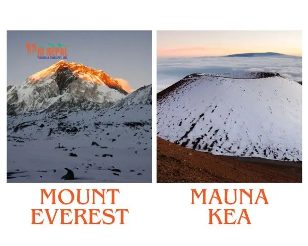 Mount Everest vs Mauna Kea, which is the taller one?